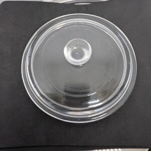 Vervangend glazen deksel voor Pyrex P81C, 5,75 inch, helder, rond met knopgreep.