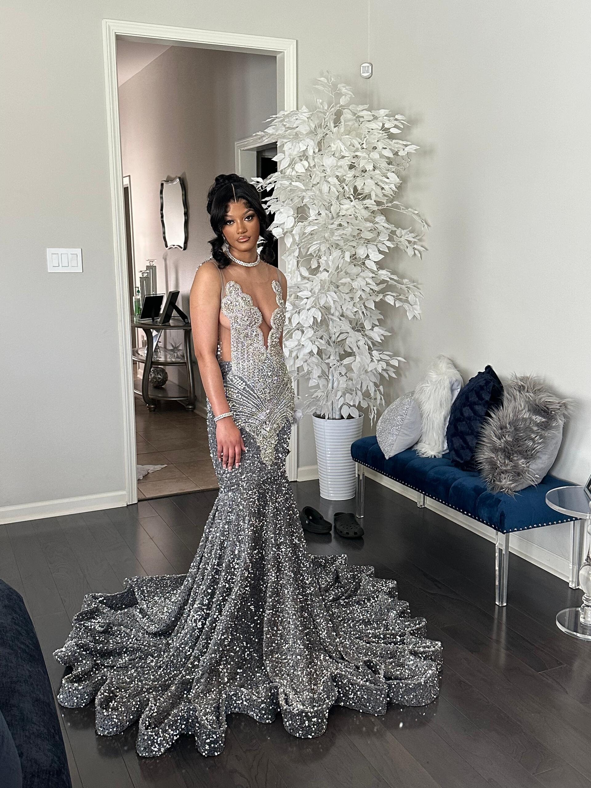 Gray Prom Dress - Etsy Canada