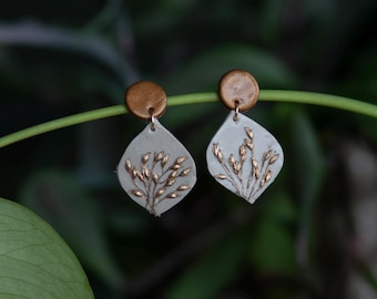 Handmade Polymer Clay Earrings – Scandinavian Design, Nickel-Free – Made in Finland – Boho Desing