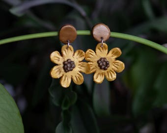 Handmade Polymer Clay Earrings – Scandinavian Design, Nickel-Free – Made in Finland – Boho Earrings