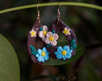 Handmade Polymer Clay Earrings – Scandinavian Design, Nickel-Free – Made in Finland – Boho Earrings