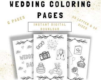 Wedding Coloring Pages for Kids: 6 Printable Designs (PDF Download)