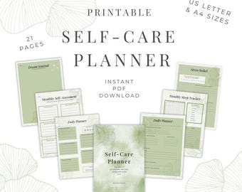 Self-Care Planner Printable: Wellness Journal, Sleep & Dream Tracker (PDF)