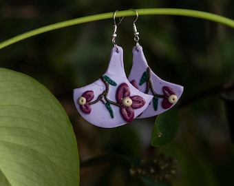 Handmade Polymer Clay Earrings – Scandinavian Design, Nickel-Free – Made in Finland – Boho Earrings