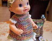 5 PDF PATTERN Crochet 12 13 inch Hasbro Baby Alive Princess Doll or New Teeth Thread Dress Swimsuit Set