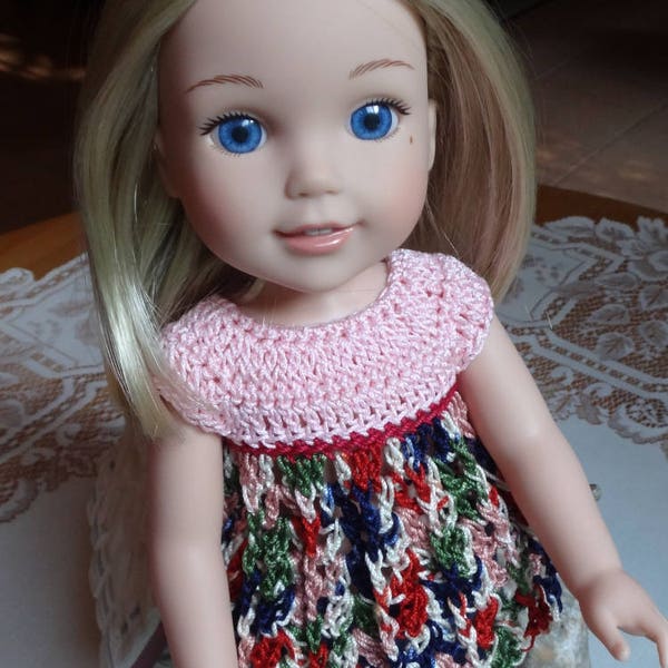 PDF PATTERN Crochet 14 15 inch AG Wellie Wishers H4H Heart 4 Heart Doll Thread Top Baby Doll