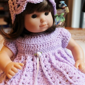 PDF PATTERN Crochet 15 16 inch AG Bitty Baby Doll Yarn Dress Set Sweetie