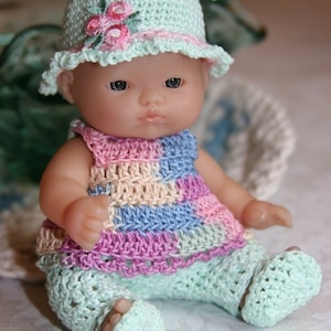 PDF PATTERN Crochet 5 inch LTL Berenguer Baby Doll Pastel Set Play in the Park