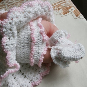 PDF PATTERN Crochet 14 inch Berenguer Baby Doll La Newborn Yarn Dress Set Sweetie image 2