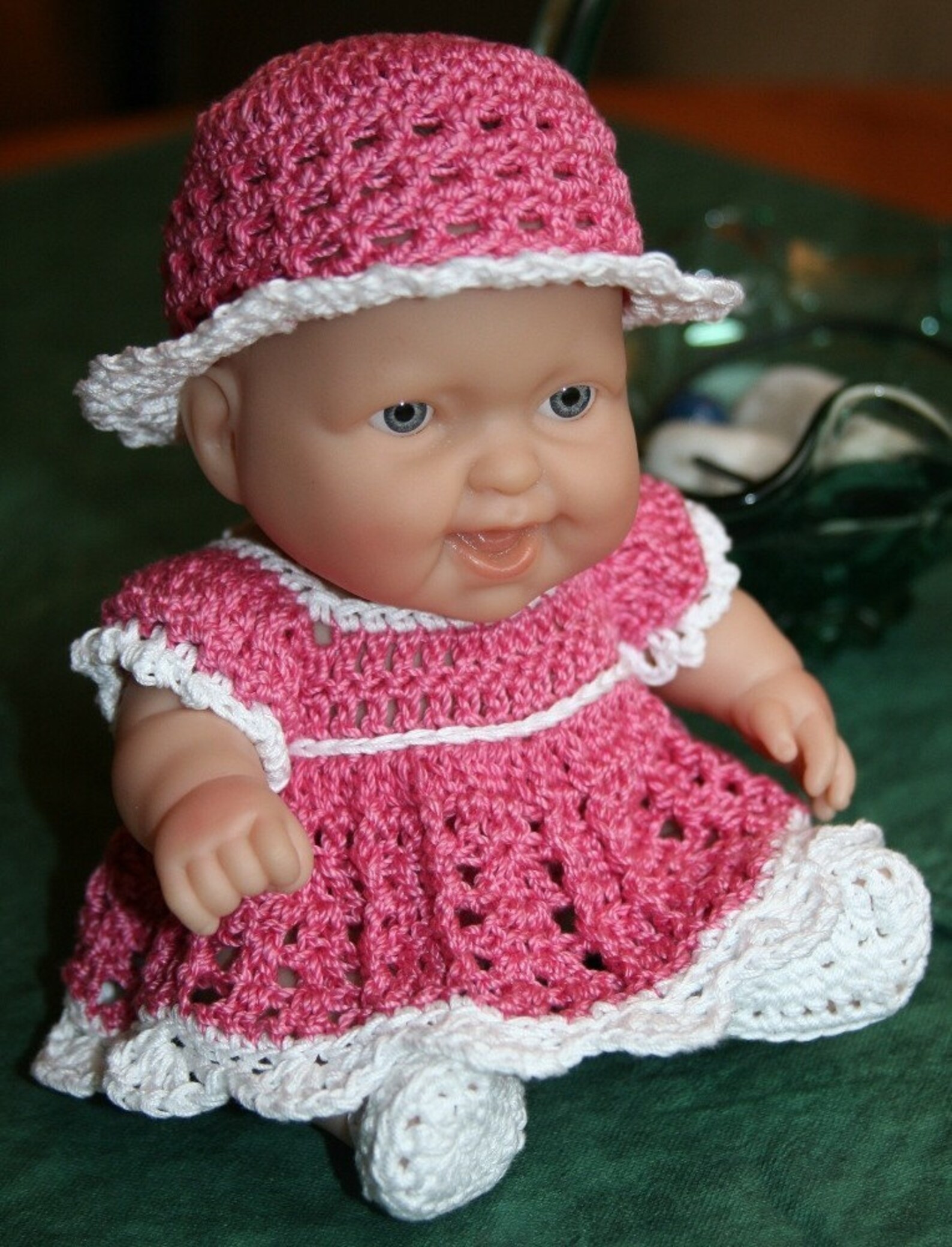 PDF PATTERN Crochet 8 inch Berenguer Baby Doll Dress Set Etsy