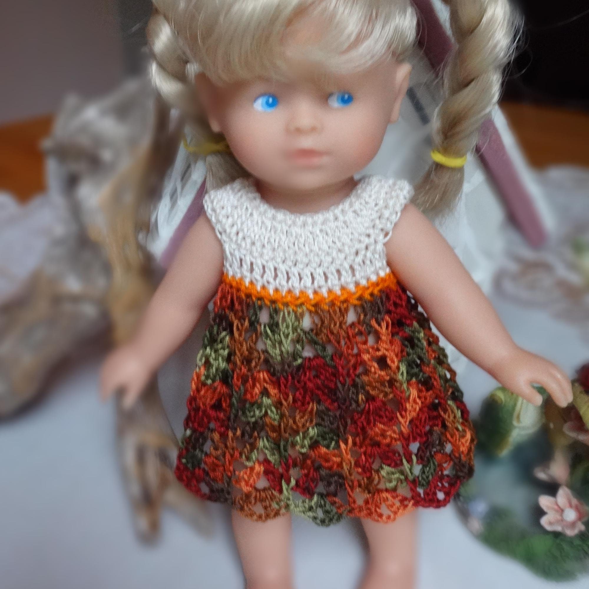 Robe Et Chapeau En Dentelle Pour Poupon 20cm – Neuf, Fait Main, Style Corolle