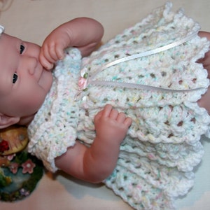 PDF PATTERN Crochet 14 inch Berenguer Baby Doll La Newborn Yarn Dress Set Sweetie image 4