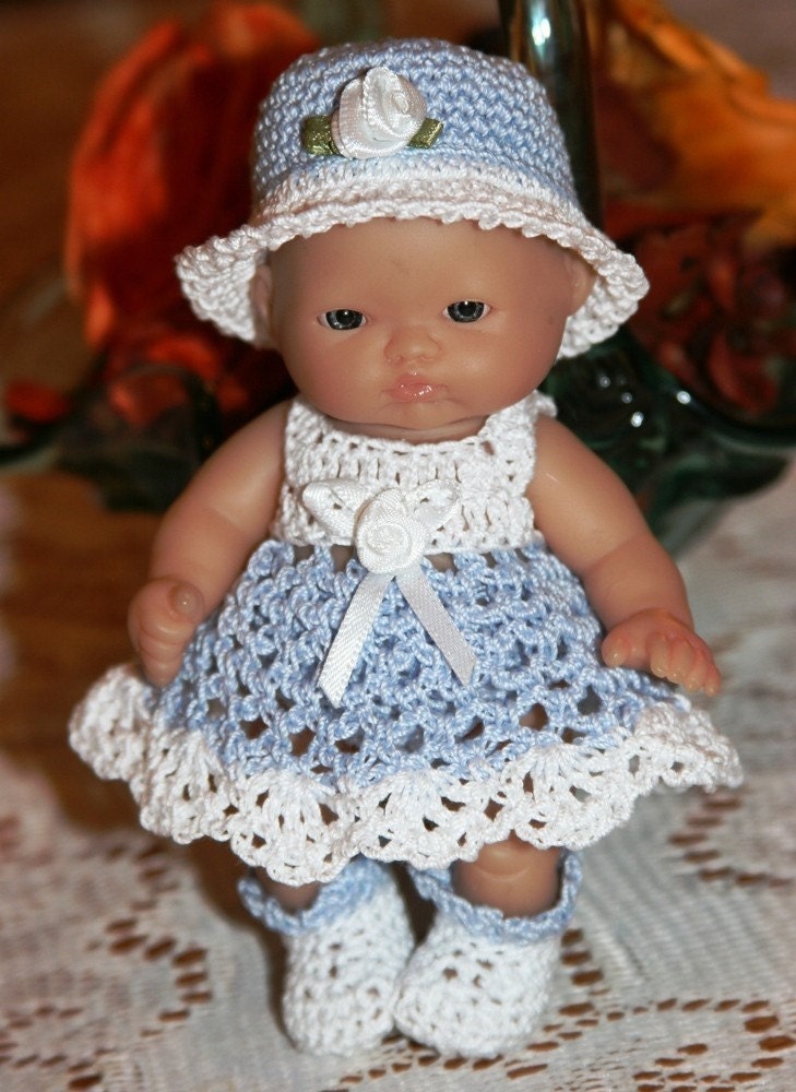 crochet small doll dress Pinku Jane Ruffles and Frills Mini Dress Doll Clothes Crochet Pattern For 12.5" Gorjuss & 12" Siblies