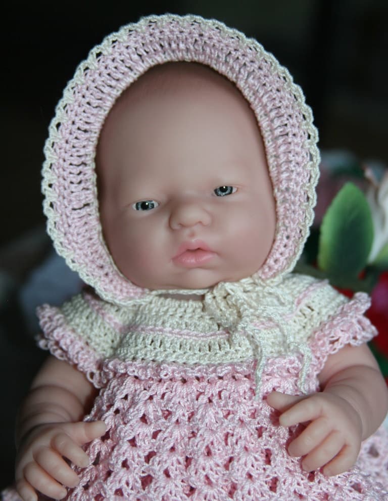 PDF PATTERN Crochet 9.5 Inch Berenguer Baby Doll Dress Set Ruffled Yoke Headband Booty Etsy