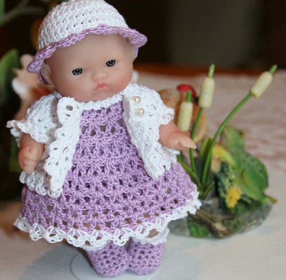 PDF PATTERN Crochet 5 Inch LTL Berenguer Baby Doll Dress With Short Jacket  - Etsy