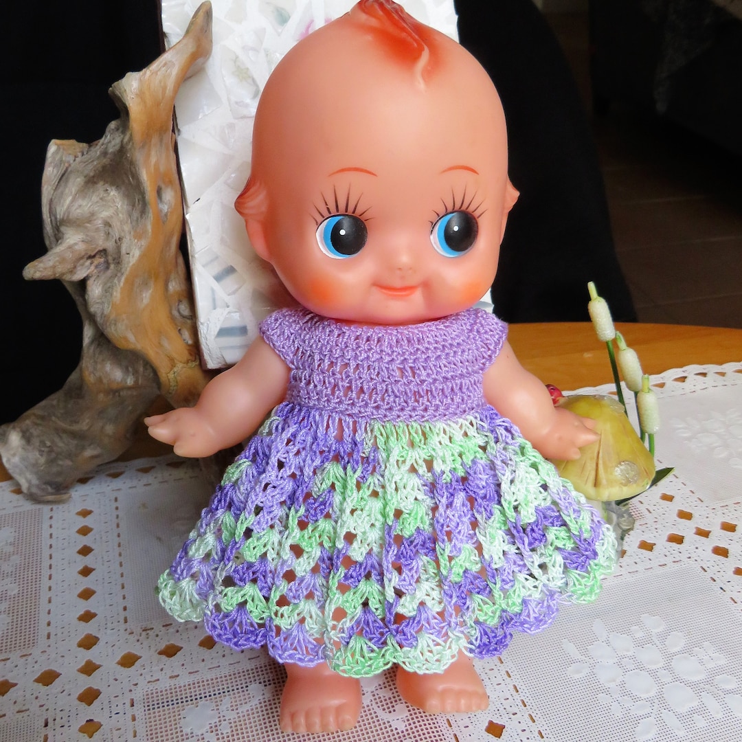 PDF PATTERN for Inch Rubber Kewpie Crochet Doll Dress Empire