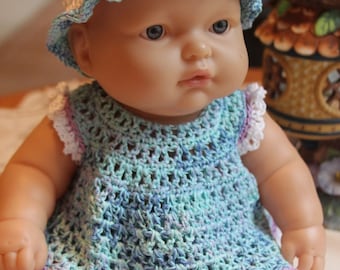 PDF PATTERN Crochet 12 13 14 inch LTL Berenguer Doll Thread Yarn Dress Set