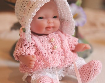 PDF PATTERN Crochet 5 inch LTL Berenguer Baby Doll Sun Bonnet Set