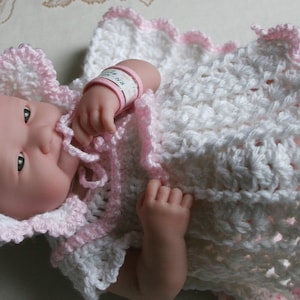 PDF PATTERN Crochet 14 inch Berenguer Baby Doll La Newborn Yarn Dress Set Sweetie image 1