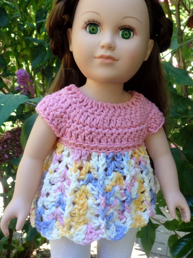 PDF PATTERN Crochet 18 Inch AG Doll Yarn Top Baby Doll Style Etsy
