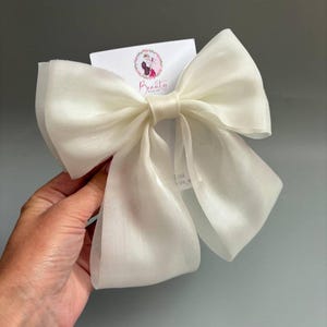 Voluminous Organza Bow | Big Hair Bow for Girls | Sheer Hair Accessory