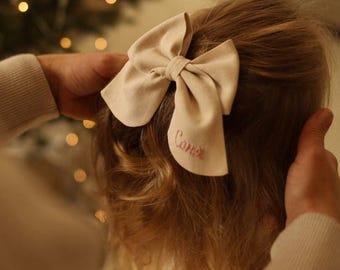 Lazo para el cabello personalizado / Lazo para el cabello / Lazos para el cabello para niñas / Lazo para el cabello bordado / Lazo para el cabello a medida
