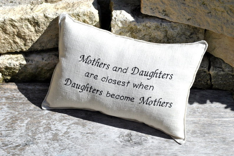 Mother and Daughters Quote Pillow Baby Shower gift Etsy