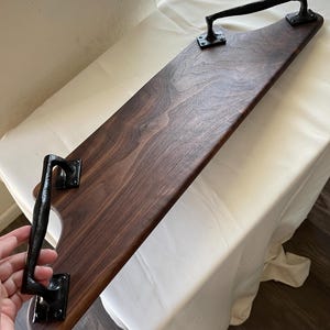 Walnut Wood Serving Tray, Wooden Tray, Hostess Gift, Kitchen Accessory, Serving Board, Gift For Host, Home Decor
