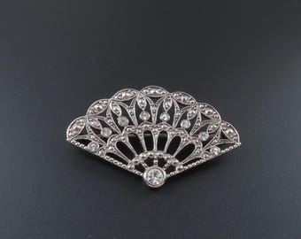 Avon Faux Marcasite Fan Brooch