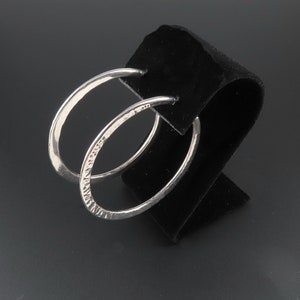 Sterling Silver Hoop Earrings, Large Hoop Earrings, Heavy Hoop Earrings, Hammered Hoop Earrings, Statement Earrings, Sterling Hoop Earrings