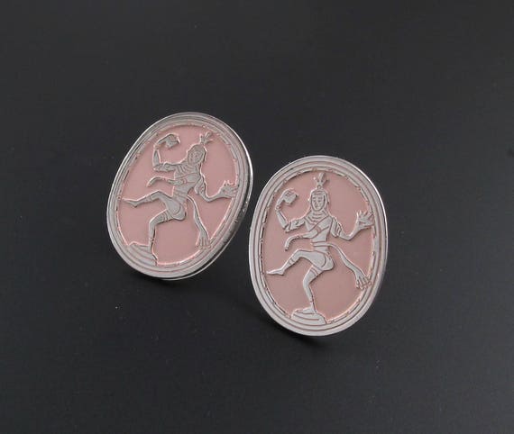 Siam Dancer Cuff Links, Bali Dancer Cuff Links, G… - image 1