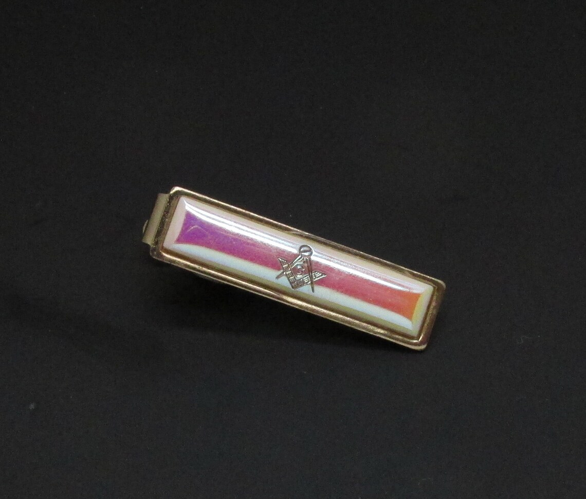 masonic tie clip and cufflinks