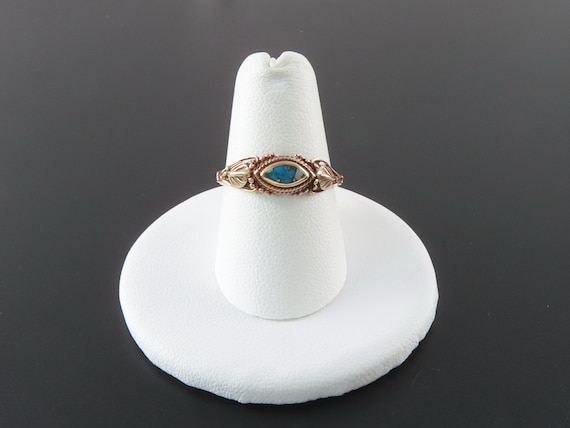 Gold Plated Turquoise Ring - image 1