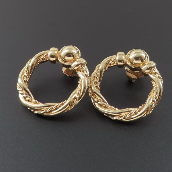 Avon Favorite Twist Earrings, Avon Doorknocker Earrings, Gold Doorknocker Earrings