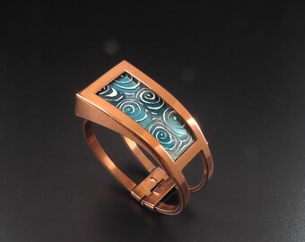 Renoir Matisse Enameled Hinged Bracelet