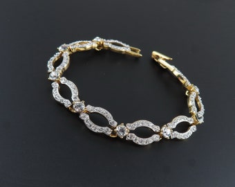 Swarovski Crystal Bracelet, Swarovski Pave Bracelet, Rhinestone Bracelet, Bridal Jewelry