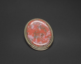 Sarah Coventry Coraline Brooch, Coraline Pendant, Convertible Brooch, Pink Brooch, Faux Coral Brooch, Faux Stone Brooch