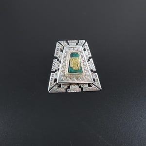 Peruvian 950 Silver Inca Pendant Brooch Combo