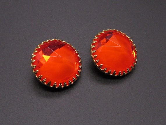 Hattie Carnegie Earrings, Orange Earrings, Carnegi