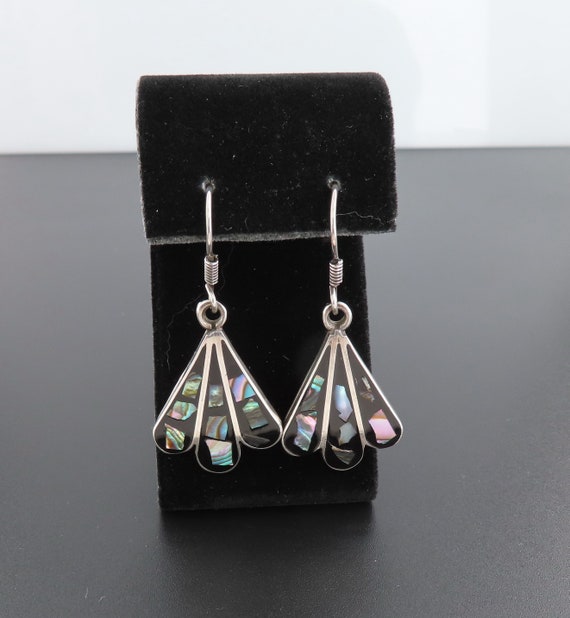 Sterling Silver Earrings, Abalone Shell Earrings,… - image 2