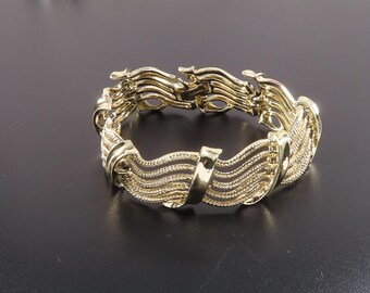 Gold Tone Kramer Wavy Link Bracelet