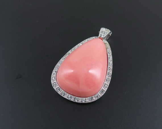 Avon Pale Fire Pendant, Avon Pendant, Pink Pendan… - image 3