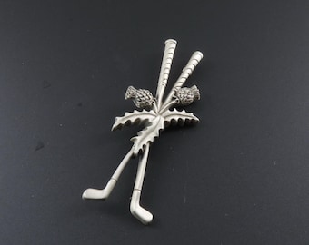 Scottish Thistle Golf Club Brooch