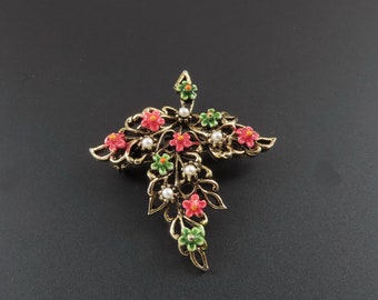 Leaf Brooch, Flower Brooch, Fall Brooch, Autumn Brooch