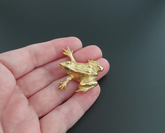 Napier Frog Brooch, Frog Pin, Animal Brooch, Amph… - image 3