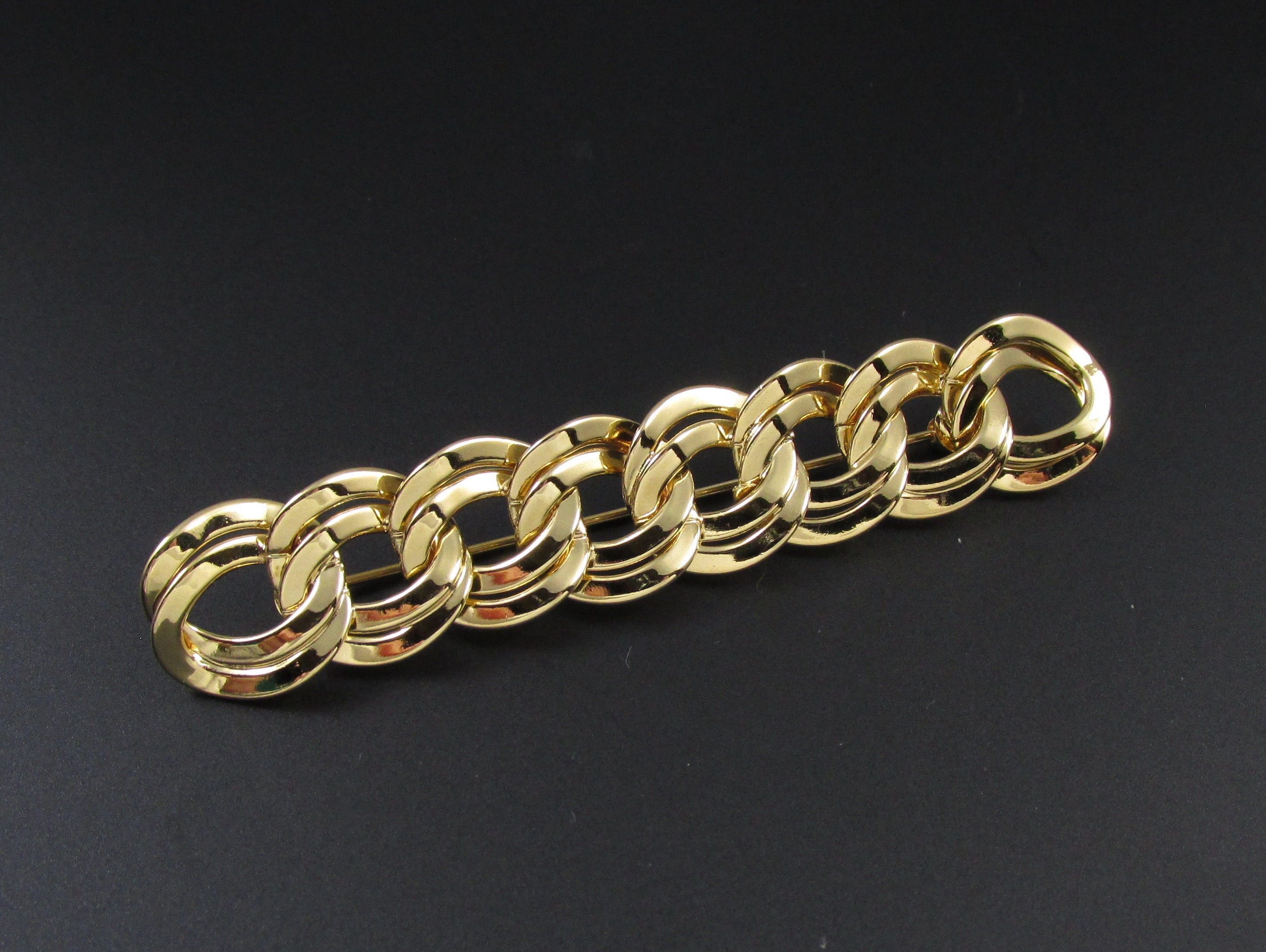 Broche Vintage Strass Monet - Style Similaire à Trifari, Occasion