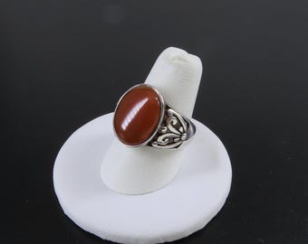 Sterling Silver and Carnelian Ring