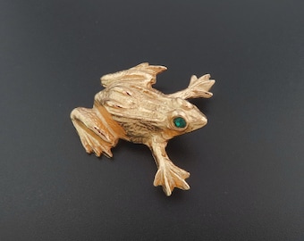 Napier Frog Brooch, Frog Pin, Animal Brooch, Amphibian Brooch, Frog Jewelry