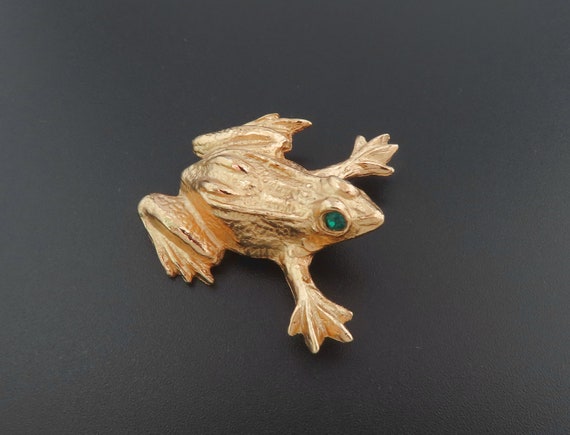 Napier Frog Brooch, Frog Pin, Animal Brooch, Amph… - image 1