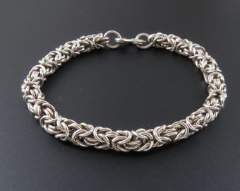 Sterling Silver Byzantine Chain Bracelet